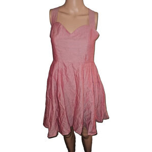 Lauren James Pink Sleeveless Sweetheart Dress Size S W012E